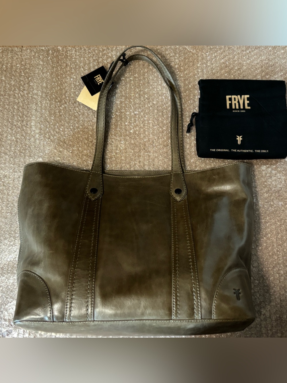 NEW Frye Melissa Shopper Tote Bag Khaki
